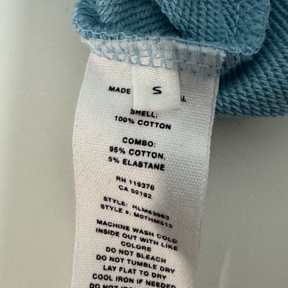 Helmut Lang Light Blue Graphic Hoodie - Picture 6 of 6